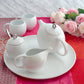 EVA 6-piece tea set - White porcelain